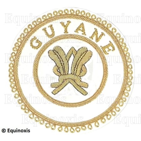 Badge / Macaron GLNF – Grande tenue provinciale – Grand Secrétaire – Guyane – Brodé main
